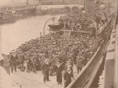 Tropas a bordo de un transporte del Canal, c1915-1928 de Unbekannt