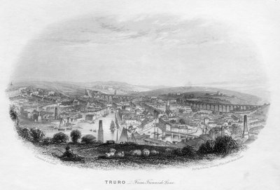 Truro, desde Trennick Lane, 1860 de Unbekannt