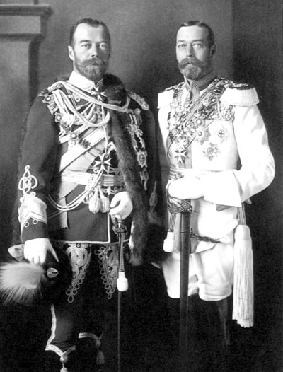 Zar Nicolás II de Rusia y Jorge V del Reino Unido, 1913 de Unbekannt