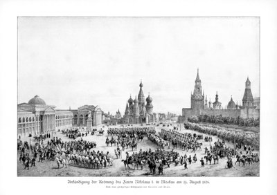 Zar Nicolás I de Rusia en Moscú, 19 de agosto de 1826 de Unbekannt