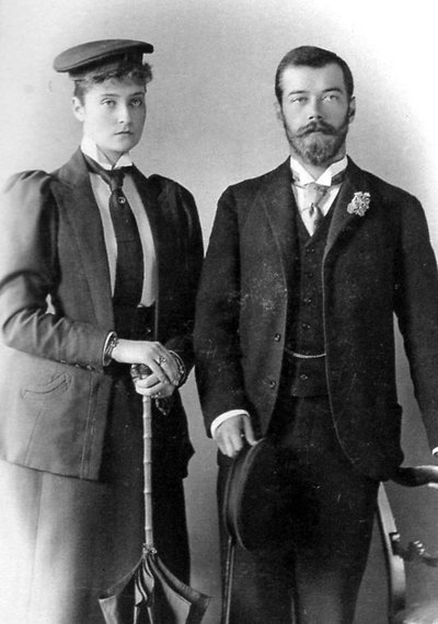 Zarevich Nicolás Alexándrovich de Rusia y la Princesa Alix de Hesse, Londres, 1894 de Unbekannt