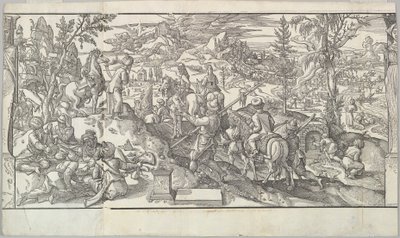 Soldados turcos en descanso del friso Ces Moeurs et fachons de faire de Turcz Customs..., 1553 de Unbekannt