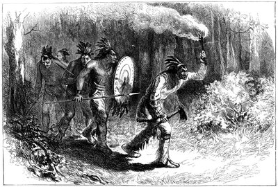 Indios Tuscarora rastreando fugitivos, finales del siglo XVII-principios del siglo XVIII, c. 1880 de Unbekannt