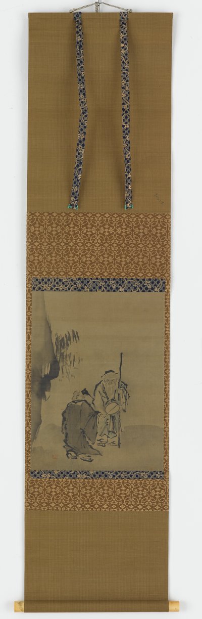 Dos sabios chinos cerca de una roca saliente, período Edo, 1615-1868 de Unbekannt