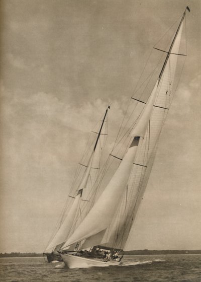 Dos yates famosos en una emocionante competencia, 1936 de Unbekannt