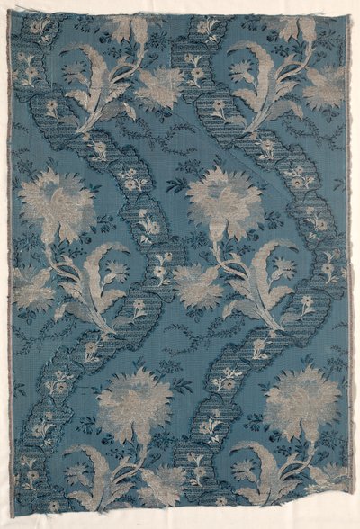 Dos paneles unidos de seda figurada, 1723-1774 de Unbekannt