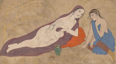 Dos amantes en un paisaje de Unbekannt