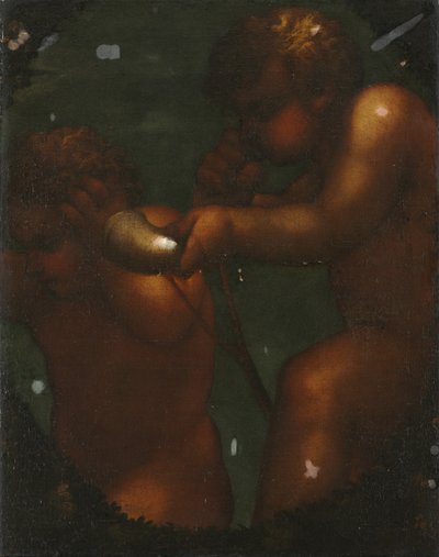 Dos putti, 1700s de Unbekannt