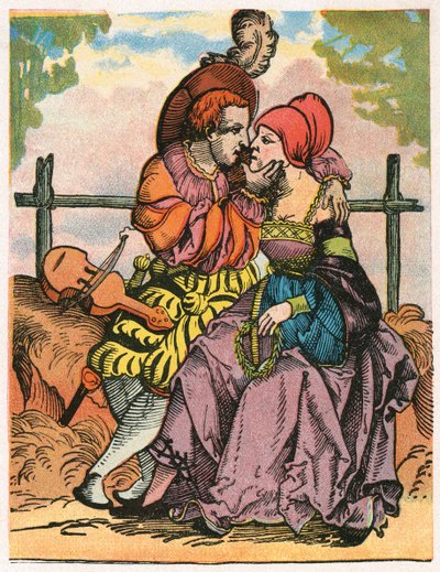 Dos amantes, siglo XVI de Unbekannt