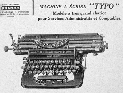 Typo, anuncio de máquina de escribir de Unbekannt