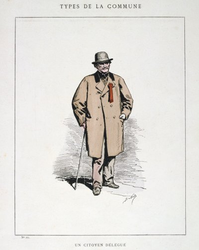 Un ciudadano delegado, Comuna de París, 1871 de Unbekannt