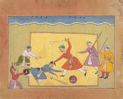 Página no identificada de un Bhagavata Purana disperso, Historias antiguas del Señor Vishnu, ca. 1610 de Unbekannt