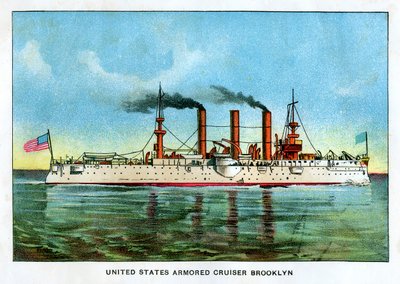Crucero Acorazado de los Estados Unidos Brooklyn, c1890s de Unbekannt
