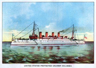 Crucero protegido de los Estados Unidos Columbia, c. 1890s de Unbekannt