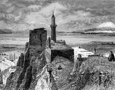Lago Van y fortaleza, siglo XIX de Unbekannt