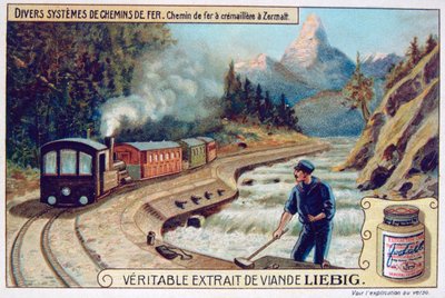 Varios sistemas de ferrocarriles, Zermatt, Suiza, c1900 de Unbekannt