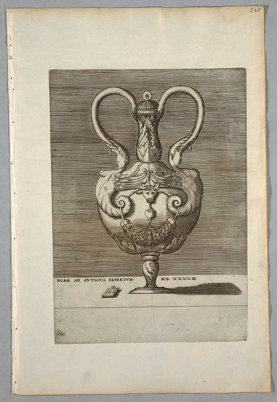 Jarrón (Placa 8 de una serie), 1543 de Unbekannt