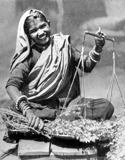 Vendedor de vegetales, Jaipur, India, 1936 de Unbekannt