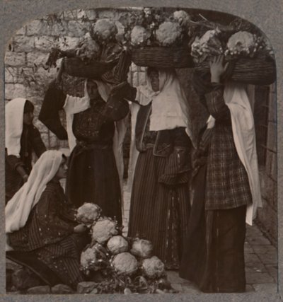 Vendedores de vegetales, Jerusalén, c1900 de Unbekannt