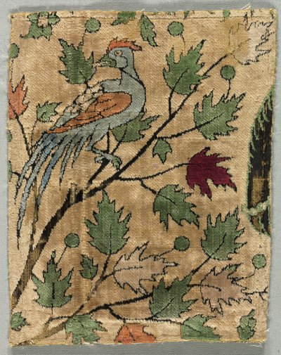 Fragmento de Terciopelo, Khusrau Ve a Shirin Bañándose de Unbekannt