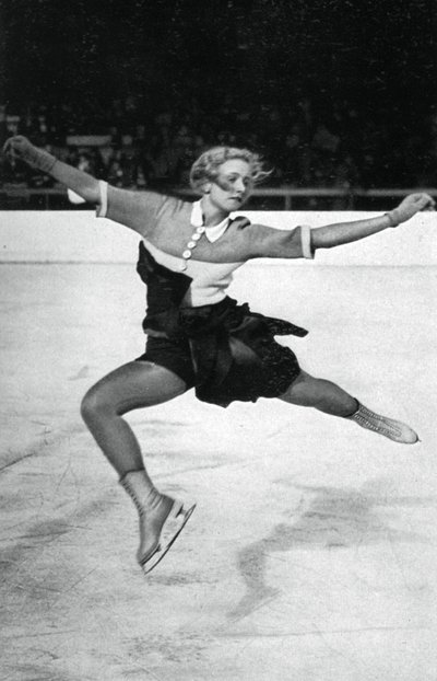 Vera Hrubá, patinadora artística checa, Juegos Olímpicos de Invierno, Garmisch-Partenkirchen, Alemania, 1936 de Unbekannt
