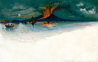 El Vesubio en 1872 de Unbekannt