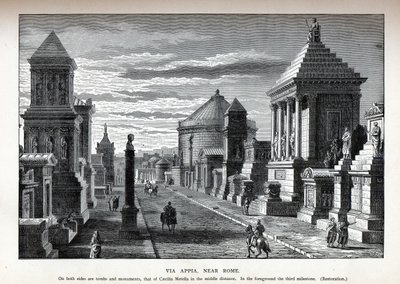 Vía Apia cerca de Roma, reconstrucción, 1882 de Unbekannt