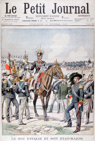 Víctor Manuel III, rey de Italia y su estado mayor, 1903 de Unbekannt