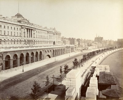 Victoria Embankment, mostrando Somerset House, Londres, 1887 de Unbekannt