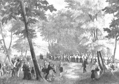 Visita de Victoria a Luis Felipe en 1843: Fiesta Campestre...en el Bosque de Eu, 1901 de Unbekannt