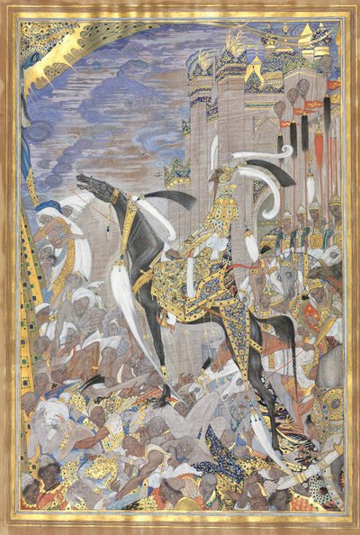Ejército victorioso entrando en la ciudad después del asedio, 1700s-1800s de Unbekannt