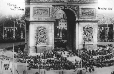 Desfile de la Victoria, París, 14 de julio de 1919 de Unbekannt