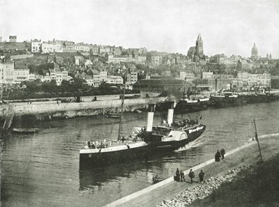 Vista desde el Muelle Oeste, Boulogne, Francia, 1895 de Unbekannt