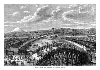 Vista desde el Puente de Nippon, Tokio, Japón, 1877 de Unbekannt