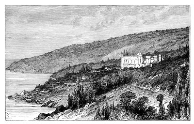 Vista en Crimea: el Palacio Woronzow, Alupka, Ucrania, c1888 de Unbekannt