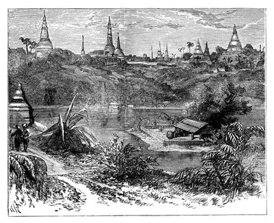 Vista cerca de Rangún, Birmania, c1888 de Unbekannt