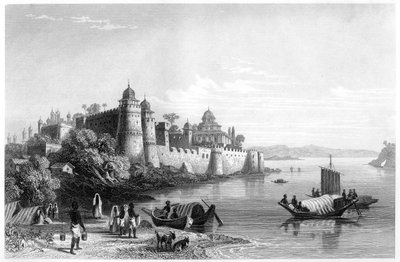 Vista de Allahabad, mostrando el fuerte, c1860 de Unbekannt