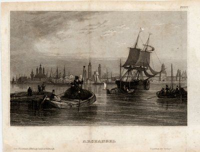 Vista de Arkhangelsk, 1833 de Unbekannt
