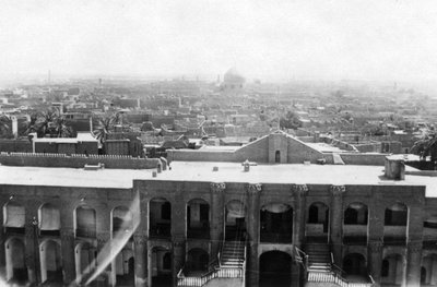 Vista de Bagdad desde una torre de bloques, 31º hospital general británico, Mesopotamia, Primera Guerra Mundial, 1918 de Unbekannt