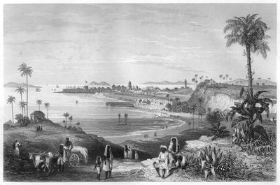 Vista de Bombay mostrando el fuerte de Unbekannt