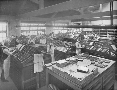 Vista de la sala de composición de Unbekannt