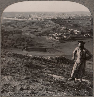 Vista de Jerusalén desde el Monte Scopus, c. 1900 de Unbekannt