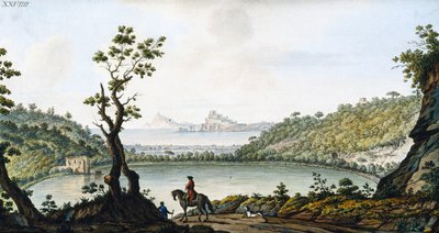 Vista del Lago Averno de Unbekannt