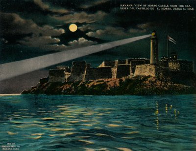 Vista del Castillo del Morro desde el mar, La Habana, Cuba, c1920 de Unbekannt