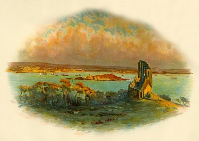 Vista de Mount Edgcumbe, Cornwall, mirando a través de Plymouth Sound, c. 1890 de Unbekannt