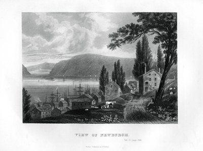 Vista de Newburgh, Estado de Nueva York, 1855 de Unbekannt