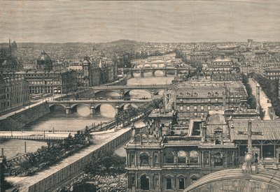 Vista de París, mostrando los Siete Puentes, 1882 de Unbekannt