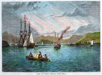 Vista de Punta Arenas, Costa Rica, c.1880 de Unbekannt