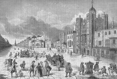 Vista del Palacio de St. James, Westminster, Londres, en la época de la reina Ana, c1710 1878 de Unbekannt