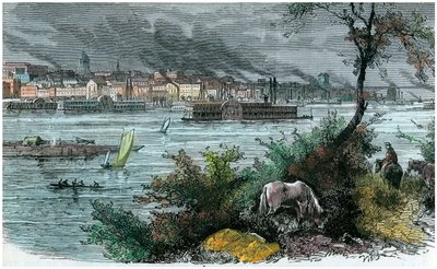 Vista de St Louis, Missouri, EE.UU., c1880 de Unbekannt